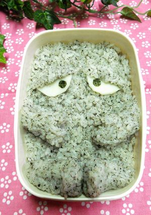 キャラ弁☆ゲゲゲの鬼太郎のぬりかべ-レシピのメイン写真