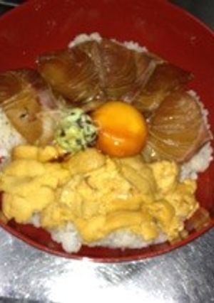 素晴らしい海鮮丼卵黄醤油漬け乗せ-レシピのメイン写真