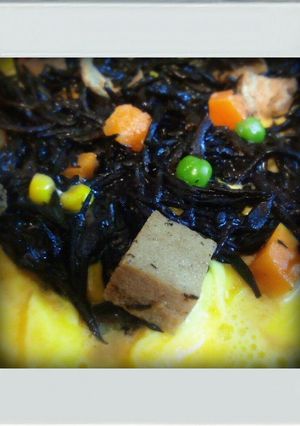 ■糖質制限ひじき煮物オムレツ簡単朝ランチ-レシピのメイン写真