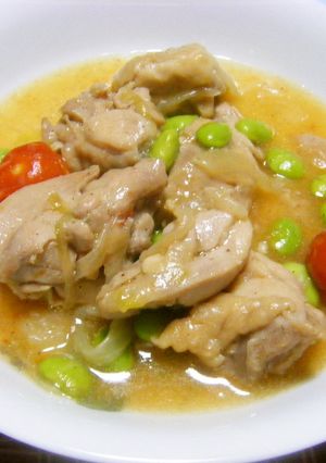 彩りと食感豊か★鶏肉と枝豆の煮込み-レシピのメイン写真