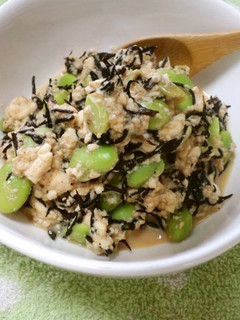 ひじきと枝豆のお豆腐煮-レシピのメイン写真