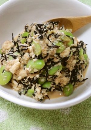 ひじきと枝豆のお豆腐煮-レシピのメイン写真