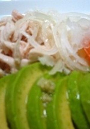 鶏ささみとアボカドのわさびサラダ-レシピのメイン写真