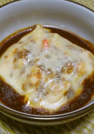 ポテトサラダのカレーがけチーズ焼き♡-レシピのメイン写真