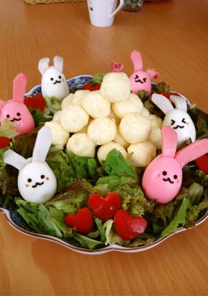 ☆うさぎさんこんにちは♪お月見サラダ☆-レシピのメイン写真