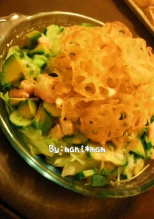 パリパリレンコンのシーザーサラダ♪-レシピのメイン写真
