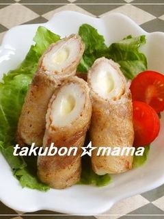 お弁当に◆ちくわのマヨチー豚バラ巻き-レシピのメイン写真