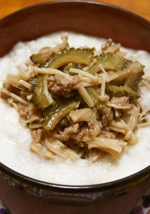 ゴーヤそぼろ＆とろろの冷やし蕎麦-レシピのメイン写真