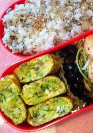 お弁当に☆彡ブロッコリの卵焼きチーズ風味-レシピのメイン写真