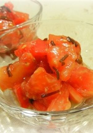 超簡単！冷え冷えトマトの塩昆布サラダ-レシピのメイン写真