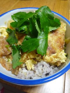 十六穀米で!お手軽イカ天卵とじ丼-レシピのメイン写真