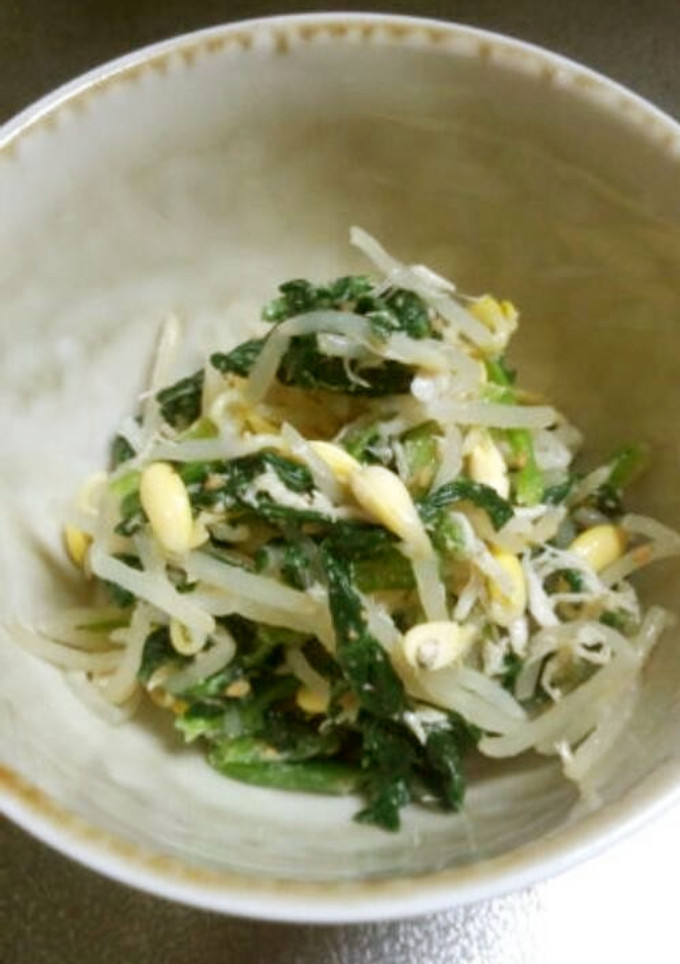 ほうれん草と大豆もやしとささ身のナムル風-レシピのメイン写真