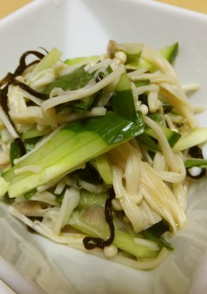 ☆お通し☆えのきの薬味をきかせた昆布和え-レシピのメイン写真