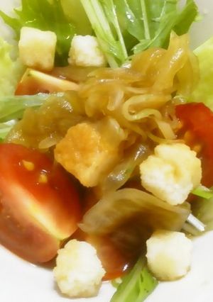 味ポンと麺つゆの玉ねぎ入りドレッシング-レシピのメイン写真