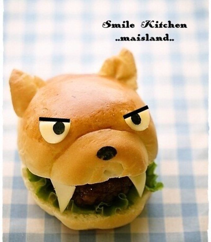 ガオー！ロールパンdeオオカミ君サンド♪-レシピのメイン写真