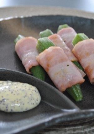 オクラベーコンのゆかりマヨディップ-レシピのメイン写真