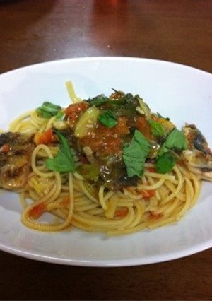 秋刀魚とフレッシュトマトのスパゲティ-レシピのメイン写真