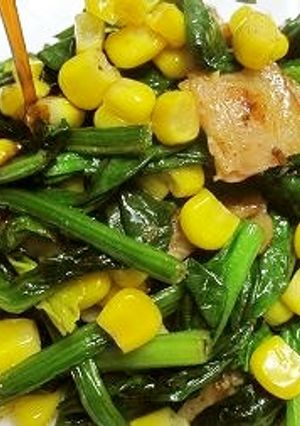 バター炒め☆ほうれん草＆ベーコン＆ポン酢-レシピのメイン写真