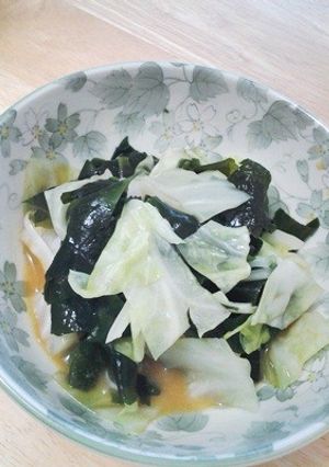 簡単☆キャベツとわかめのカラシ和え-レシピのメイン写真