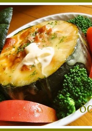 坊ちゃんかぼちゃのチーズ焼き♥-レシピのメイン写真