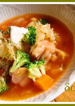 野菜たっぷりトマトスープ♪-レシピのメイン写真