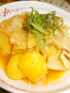 ジャガイモとキャベツの豚バラキムチ煮♪-レシピのメイン写真