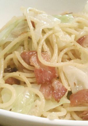 超簡単ベーコンとキャベツのパスタ-レシピのメイン写真