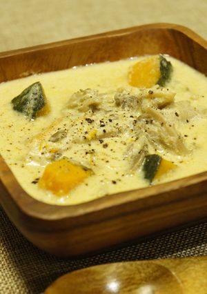 九陽 味噌バタカレーのこっくり豆乳スープ-レシピのメイン写真