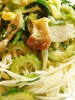 白だしでゴーヤ入りそうめんチャンプルー-レシピのメイン写真