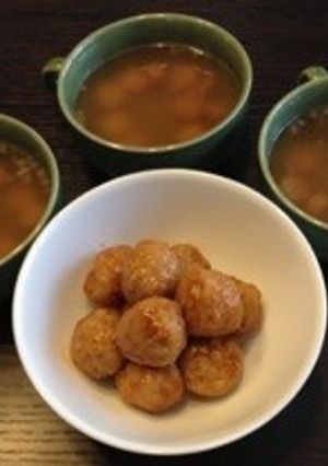 ミートボール&オニオンスープ☆レンジ-レシピのメイン写真