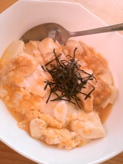 豆腐とパン粉で☆カツ煮風卵とじ*-レシピのメイン写真
