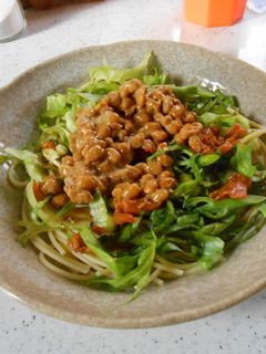 納豆&梅 和風パスタ-レシピのメイン写真