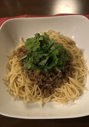 挽き肉と玉ねぎのパスタ！-レシピのメイン写真