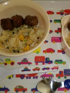 子供ランチ*焼き飯ミートボール添え-レシピのメイン写真