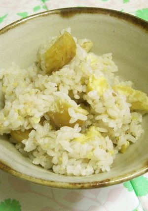 圧力鍋で♪昆布茶風味のほくほく栗ご飯☆-レシピのメイン写真