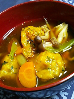 カボチャを皮ごと使って*ほっこりすいとん-レシピのメイン写真