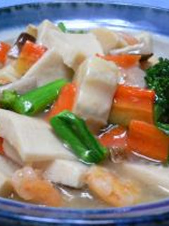 高野豆腐とエビのうま煮-レシピのメイン写真