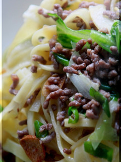 ししとうとひき肉のピリ辛パスタ-レシピのメイン写真
