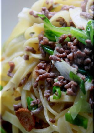 ししとうとひき肉のピリ辛パスタ-レシピのメイン写真