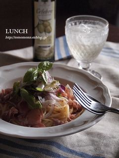 バジルと生ハムの冷製パスタ-レシピのメイン写真