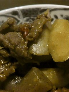ごぼうとコンニャクと牛肉の味噌煮。-レシピのメイン写真