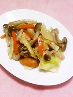生姜風味のウィンナー入り野菜炒め-レシピのメイン写真
