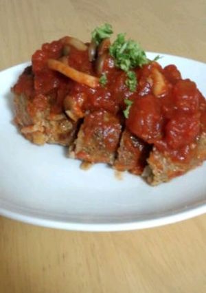 ハンバーグのきのこソース-レシピのメイン写真