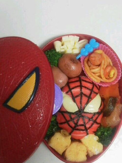 スパイダーマン☆幼稚園キャラ弁当☆-レシピのメイン写真