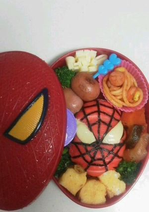 スパイダーマン☆幼稚園キャラ弁当☆-レシピのメイン写真