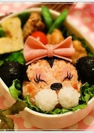 キャラ弁・『ミニーちゃん(●´艸｀)』-レシピのメイン写真