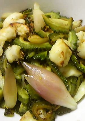 ゴーヤとみょうがの焼き炒め-レシピのメイン写真