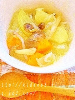 白だし♪ 肉ジャガ風 肉なし野菜の煮物-レシピのメイン写真