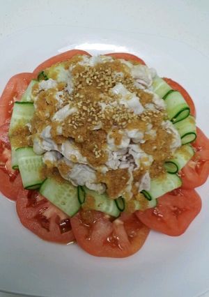 豚の冷しゃぶサラダ～香味ソースかけ～-レシピのメイン写真