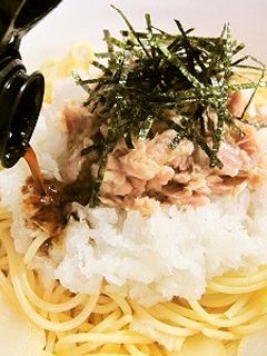 ポン酢で決まり!新玉ねぎツナおろしパスタ-レシピのメイン写真